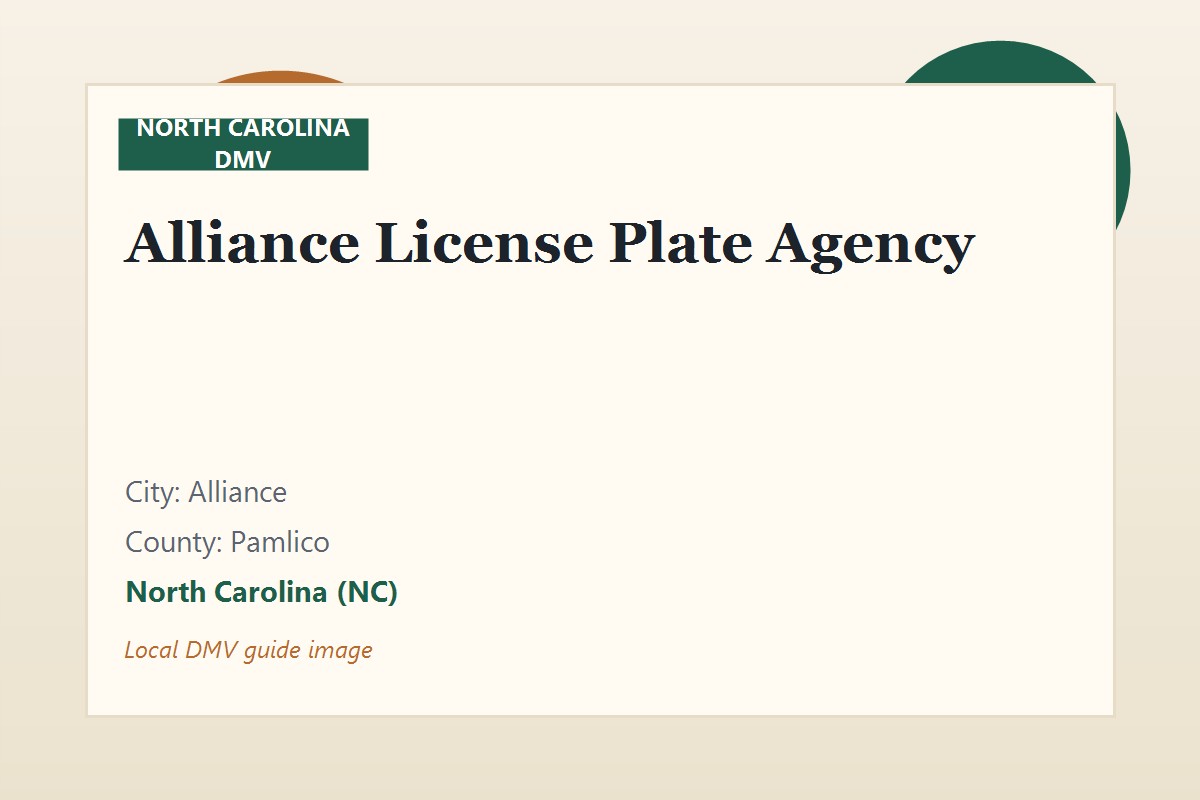 Alliance License Plate Agency