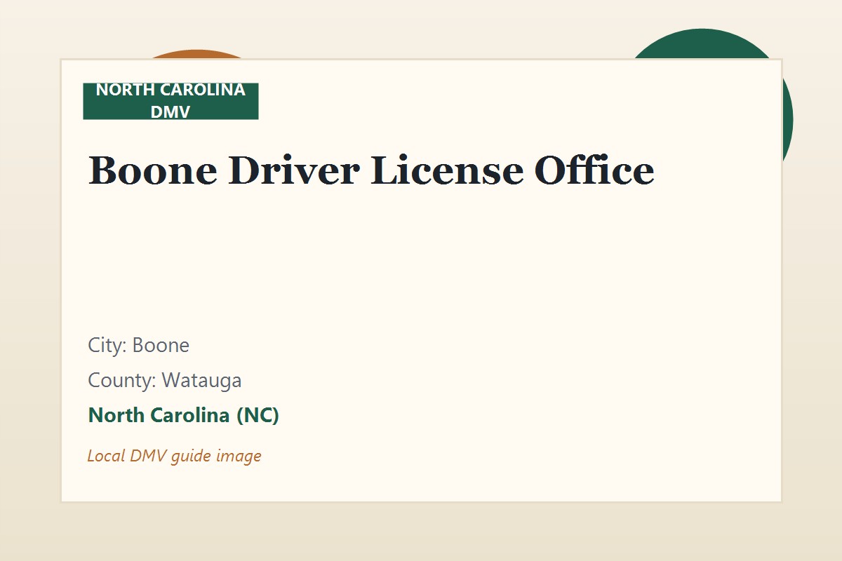 Boone Driver License Office