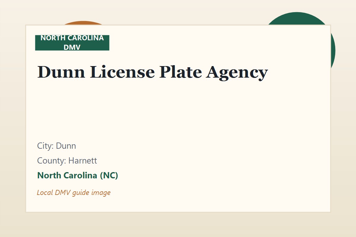 Dunn License Plate Agency