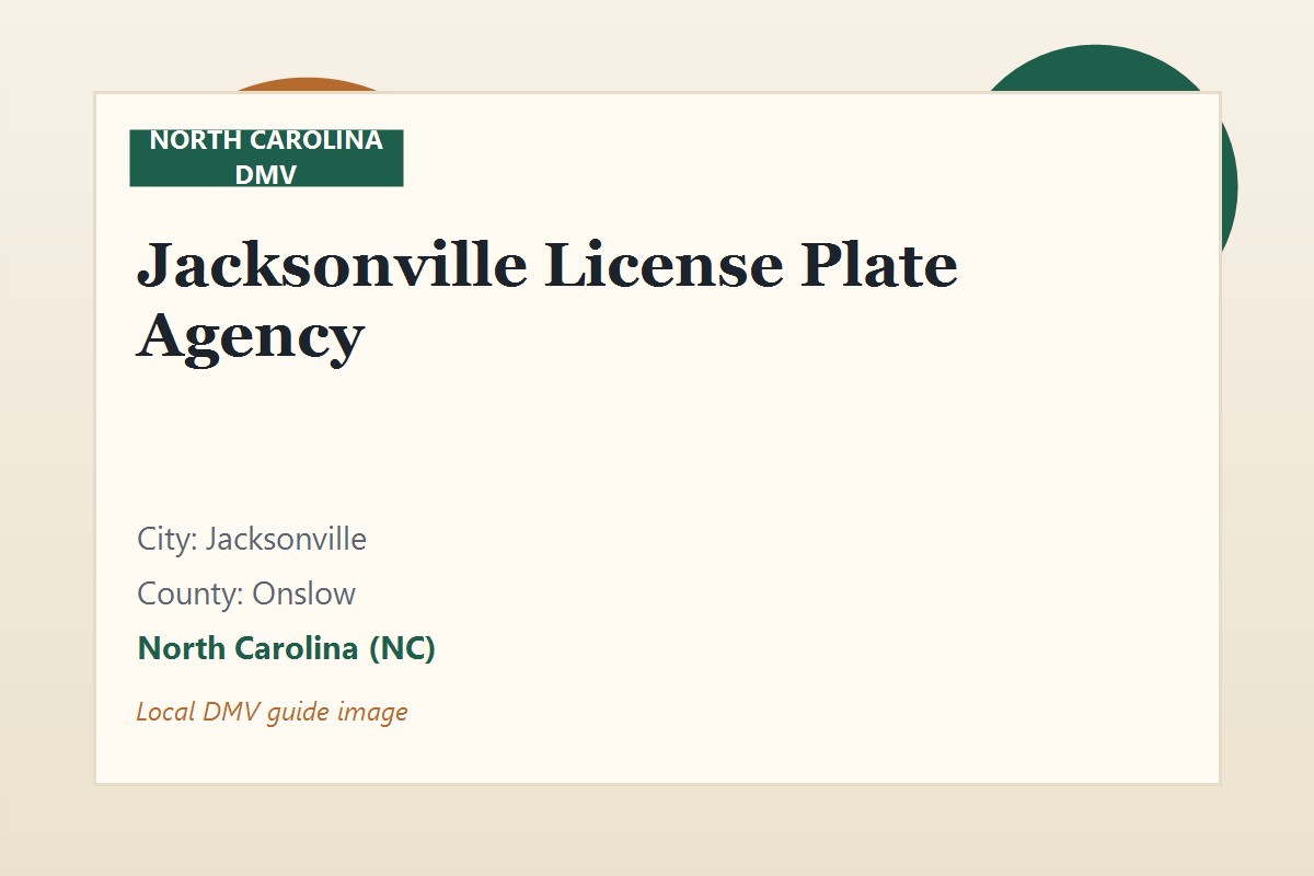 Jacksonville License Plate Agency