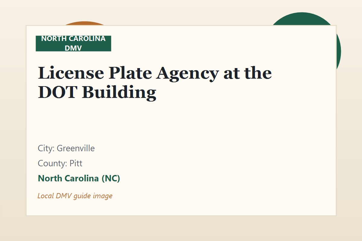License Plate Agency at the DOT Building