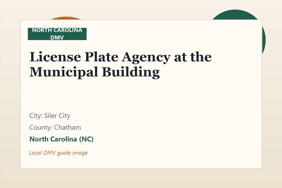 License Plate Agency at the Municipal Building