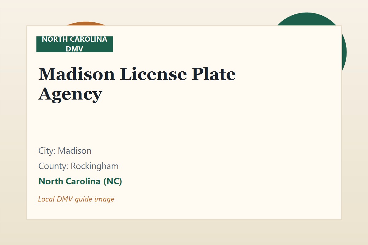Madison License Plate Agency