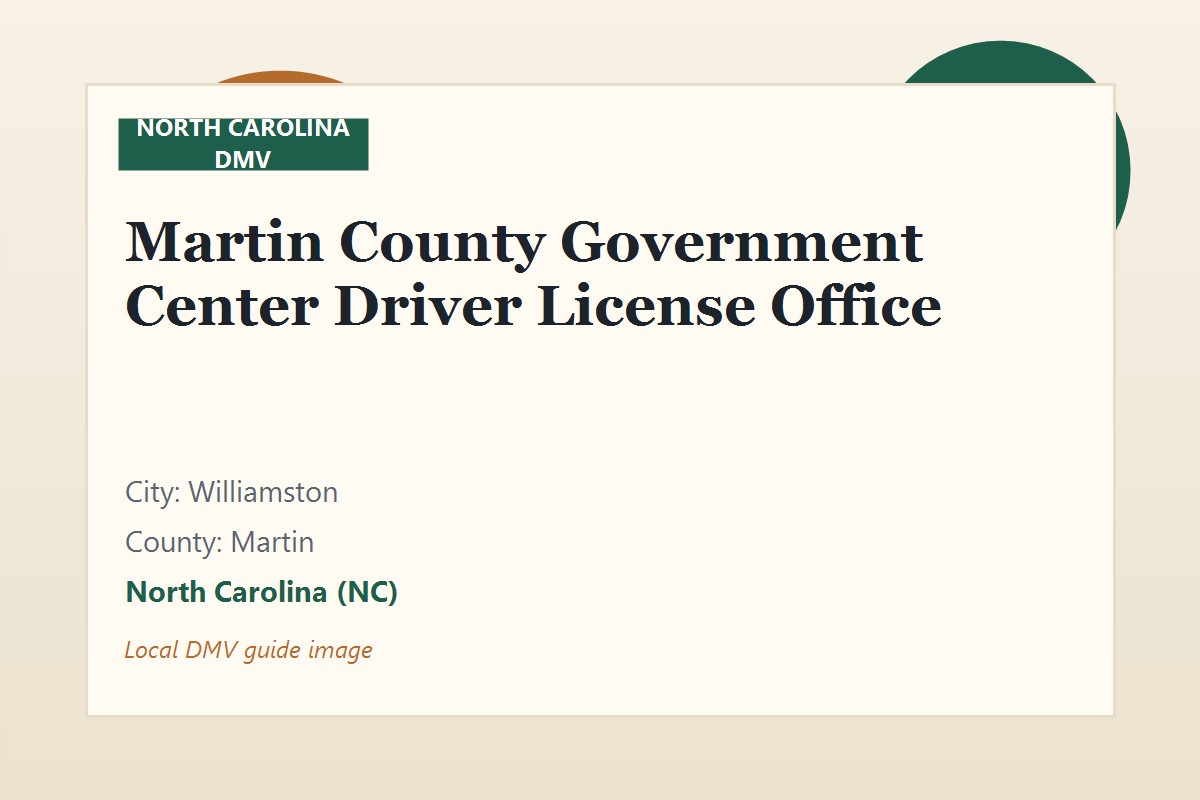 Martin County Government Center Driver License Office