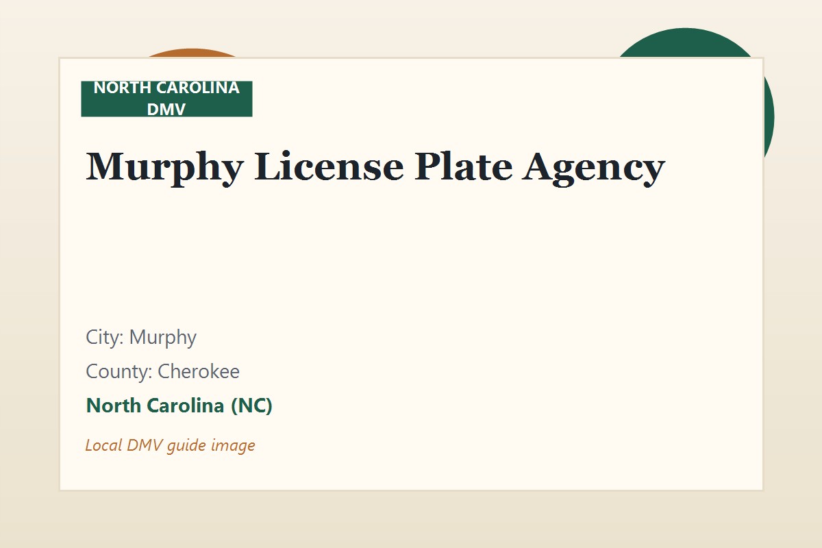 Murphy License Plate Agency