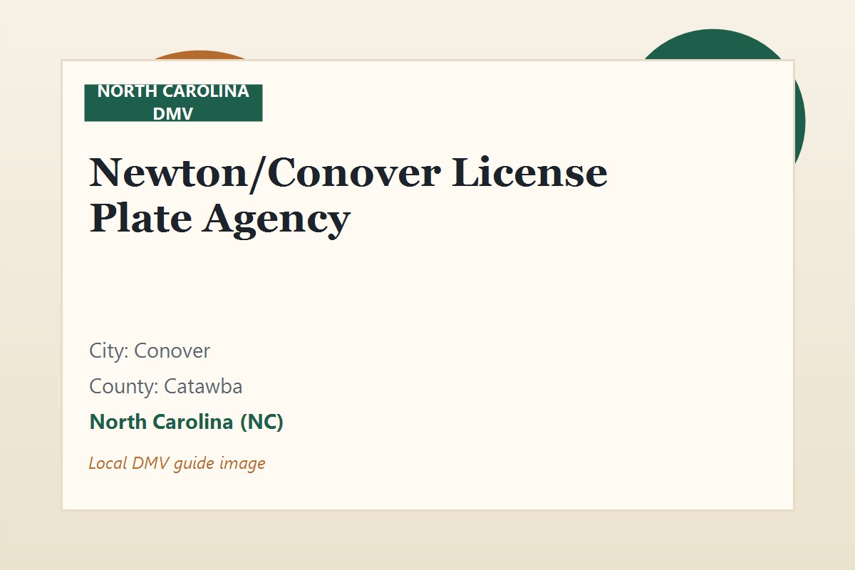 Newton/Conover License Plate Agency