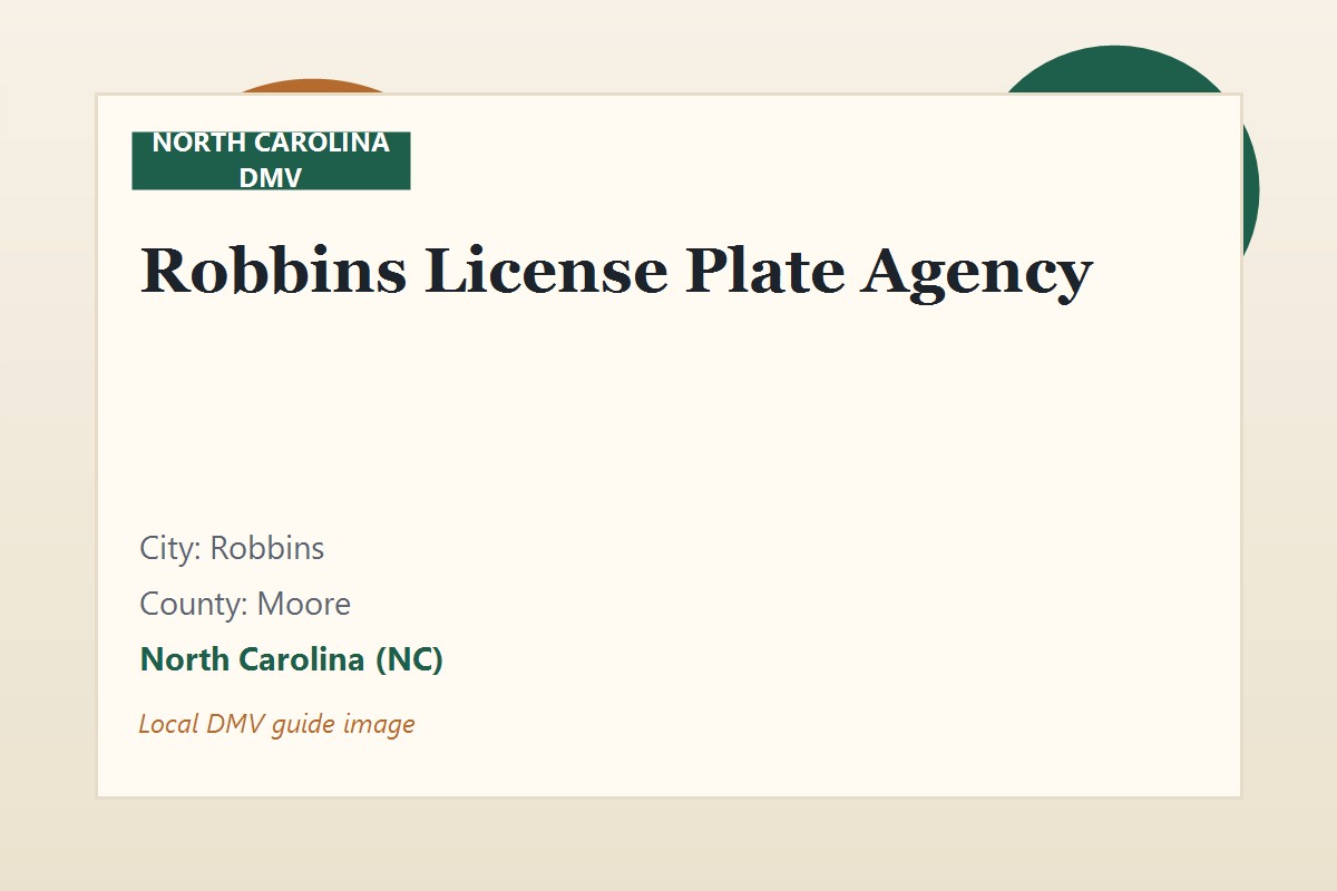 Robbins License Plate Agency
