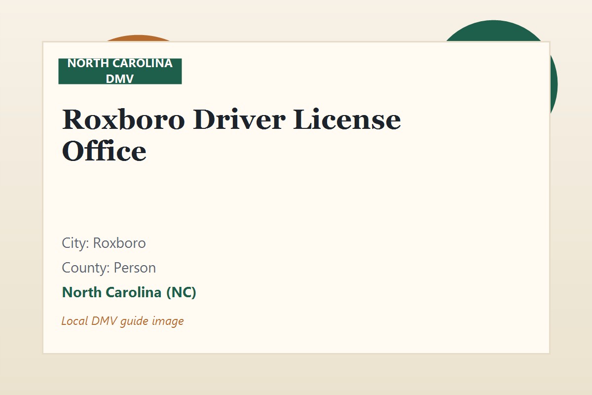 Roxboro Driver License Office