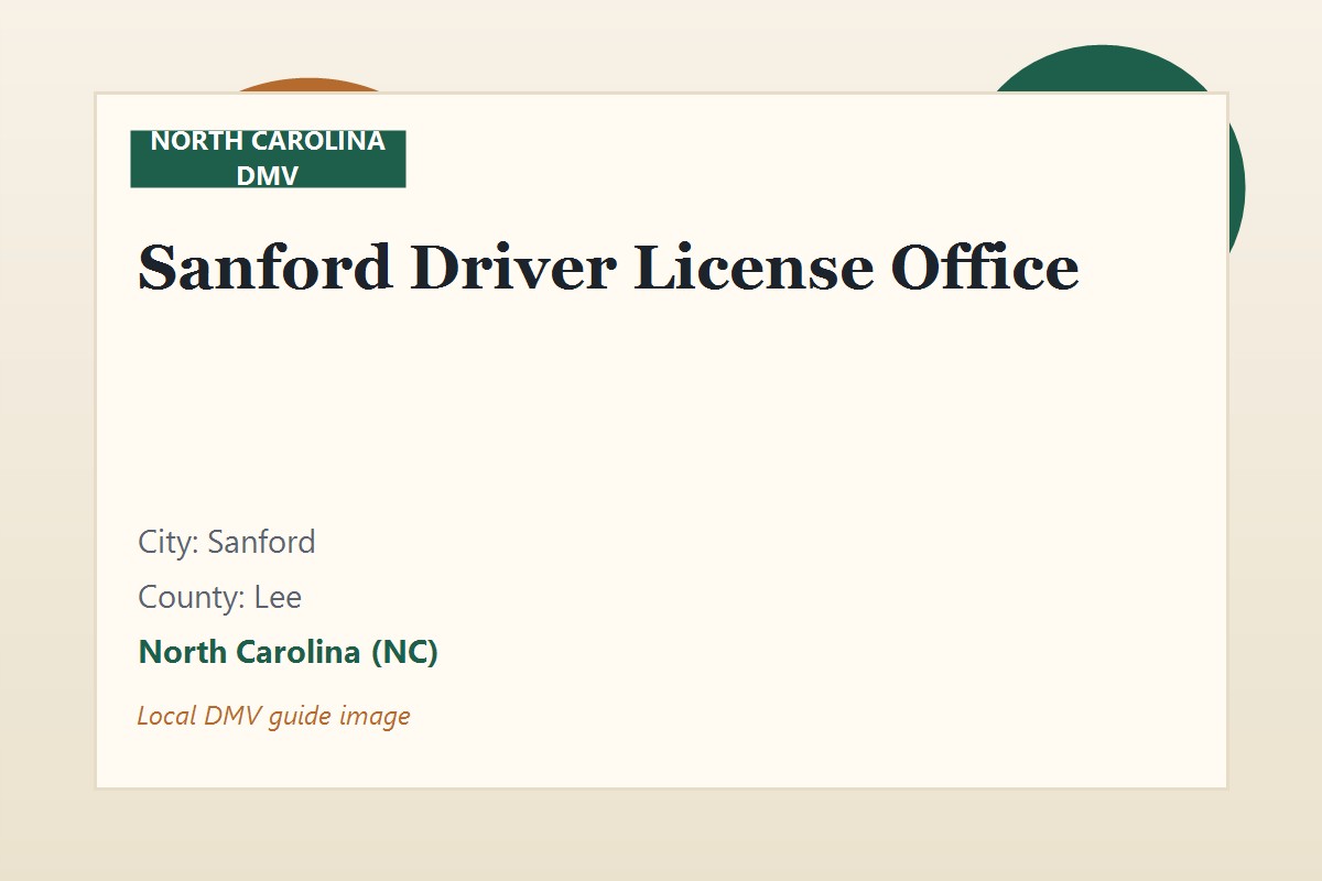 Sanford Driver License Office