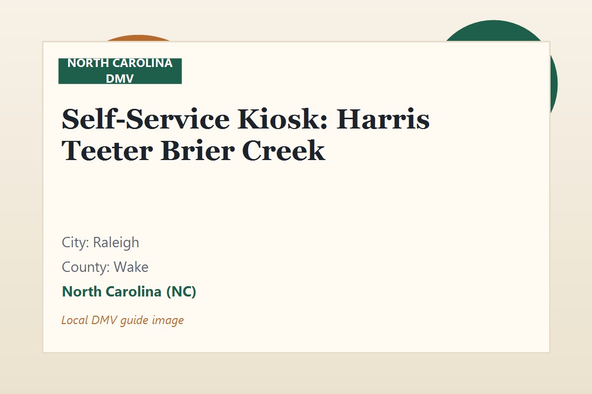 Self-Service Kiosk: Harris Teeter Brier Creek