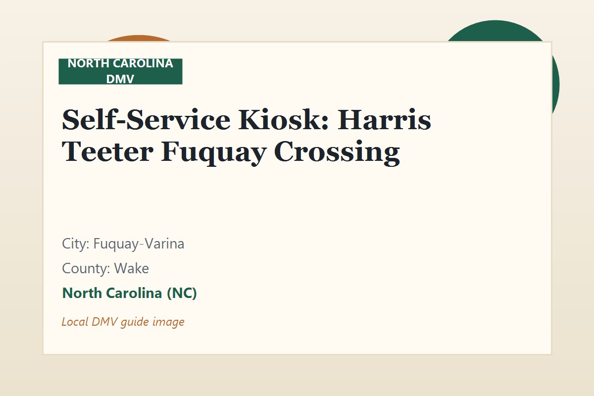 Self-Service Kiosk: Harris Teeter Fuquay Crossing