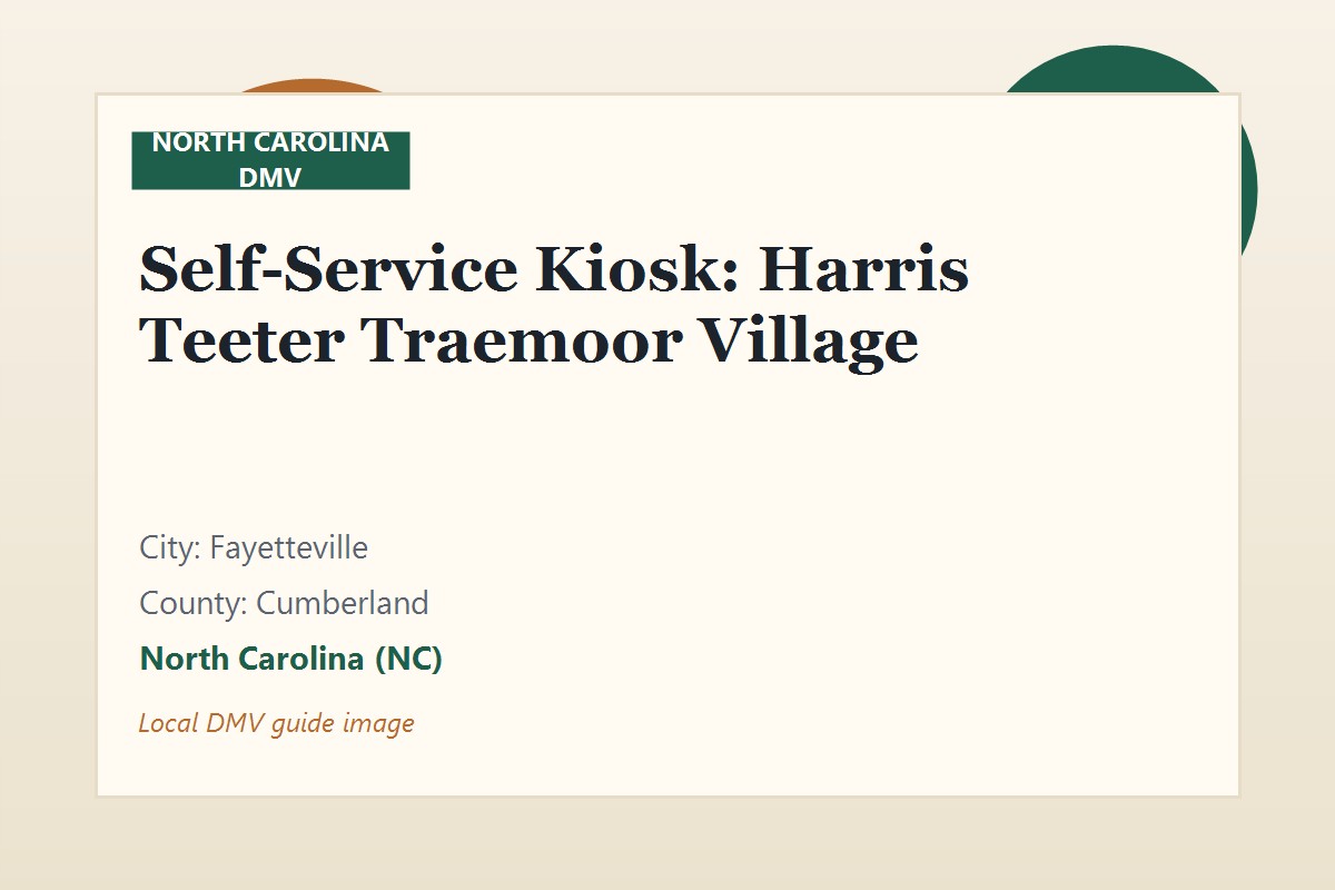 Self-Service Kiosk: Harris Teeter Traemoor Village