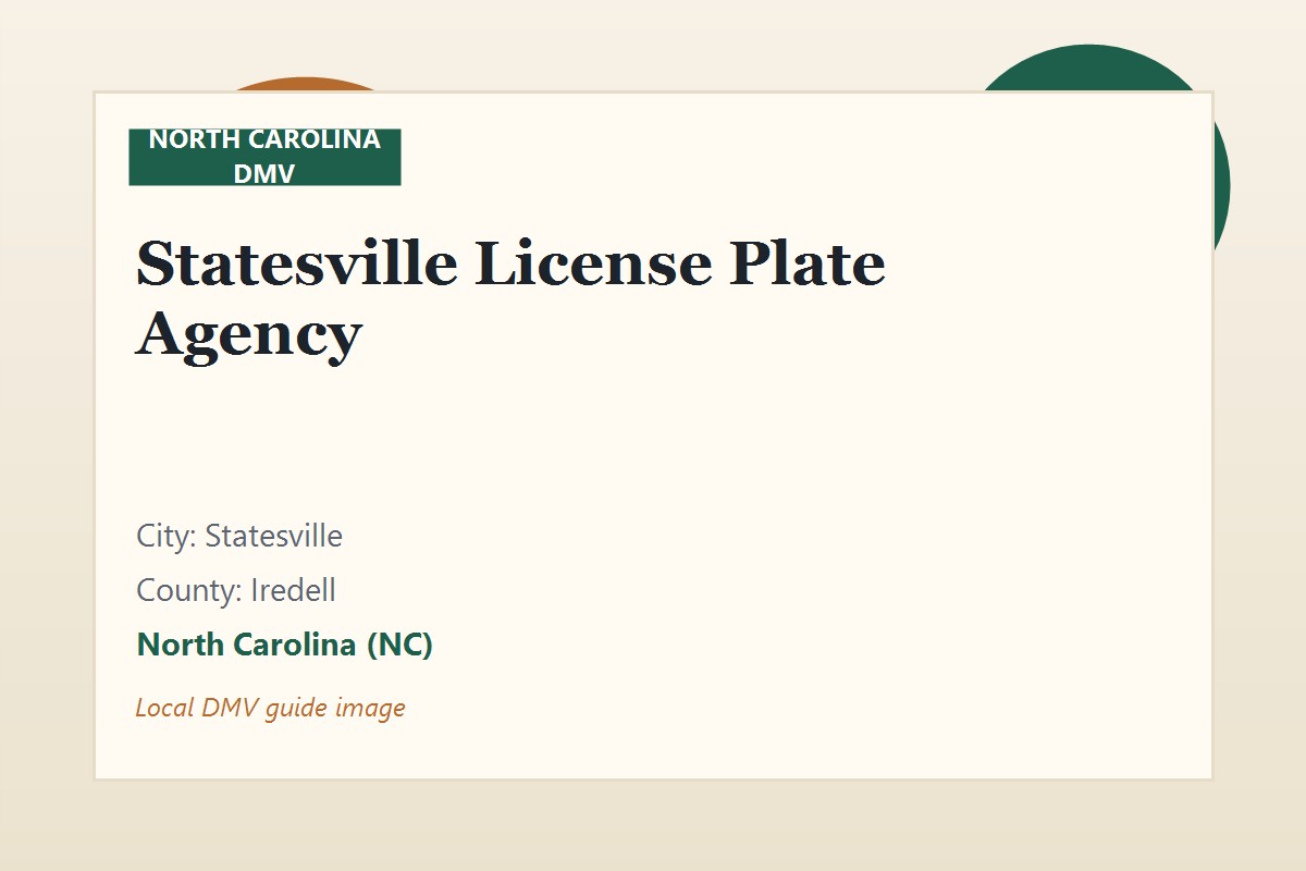 Statesville License Plate Agency