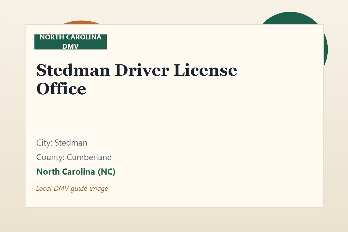 Stedman Driver License Office