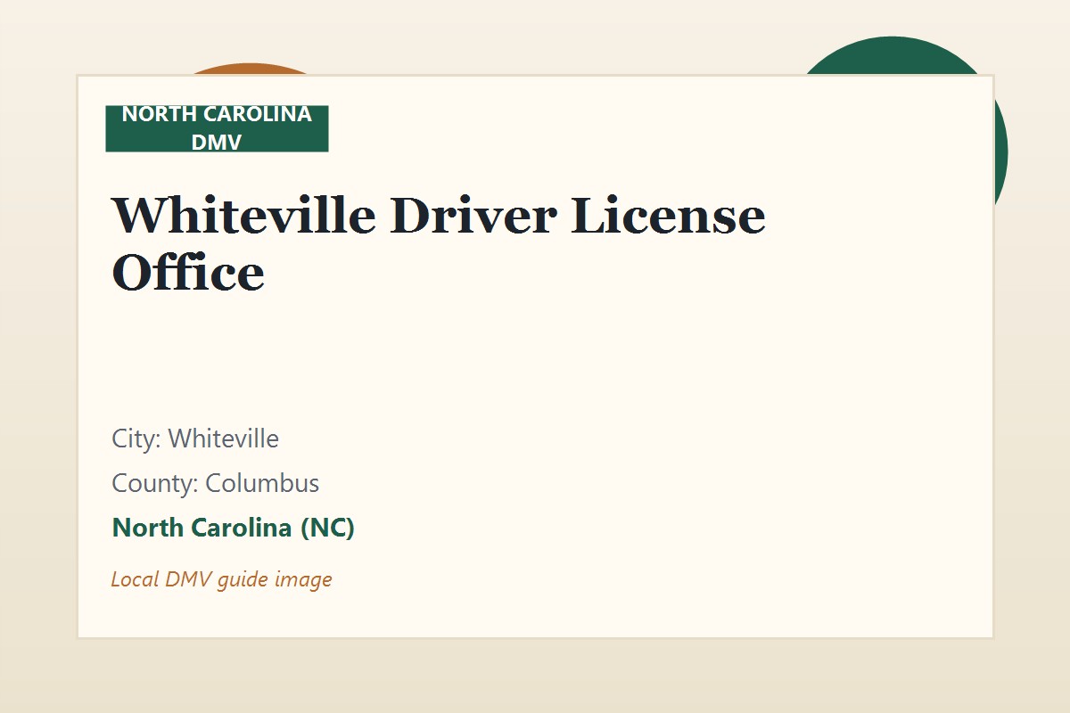 Whiteville Driver License Office