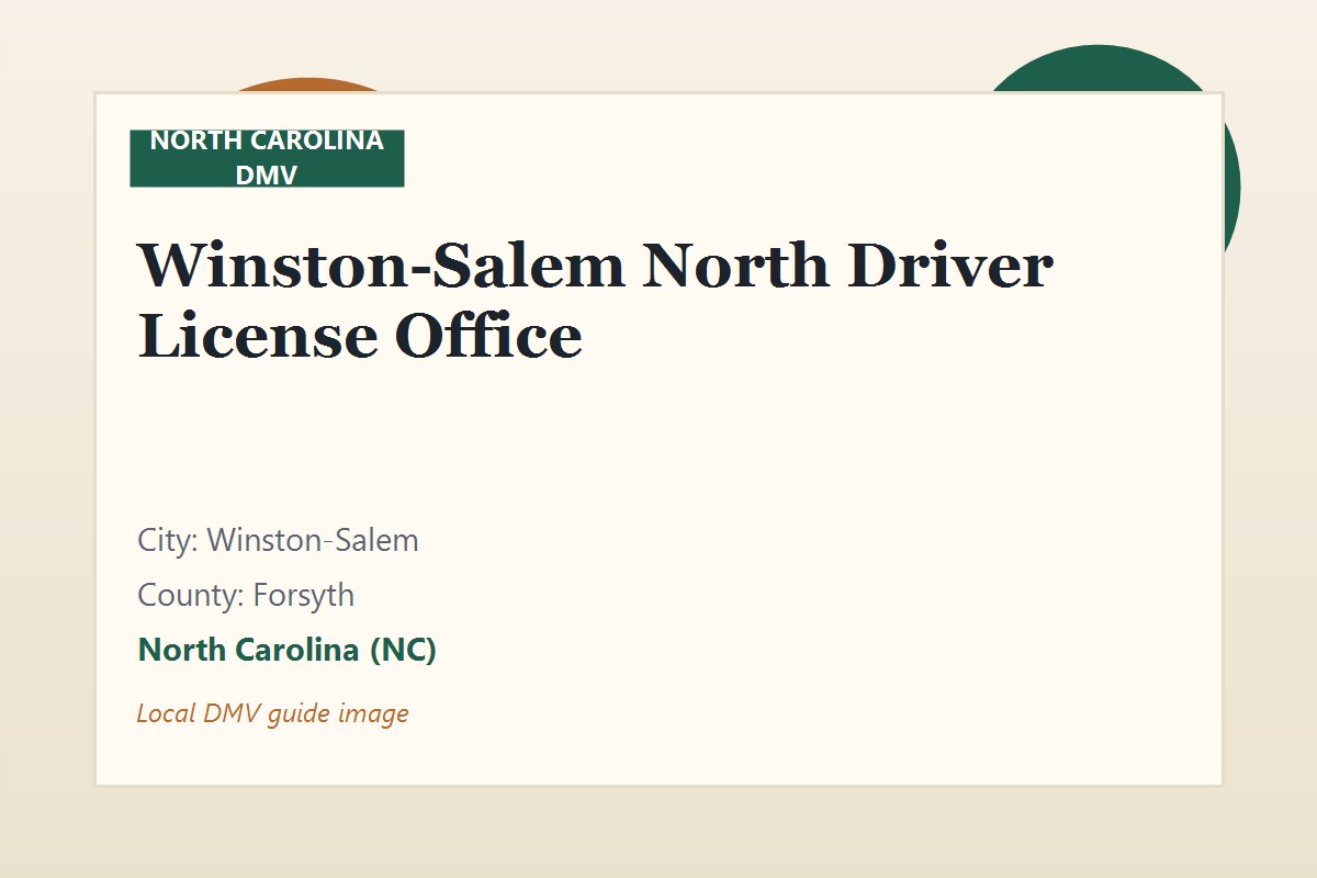 Winston-Salem North Driver License Office