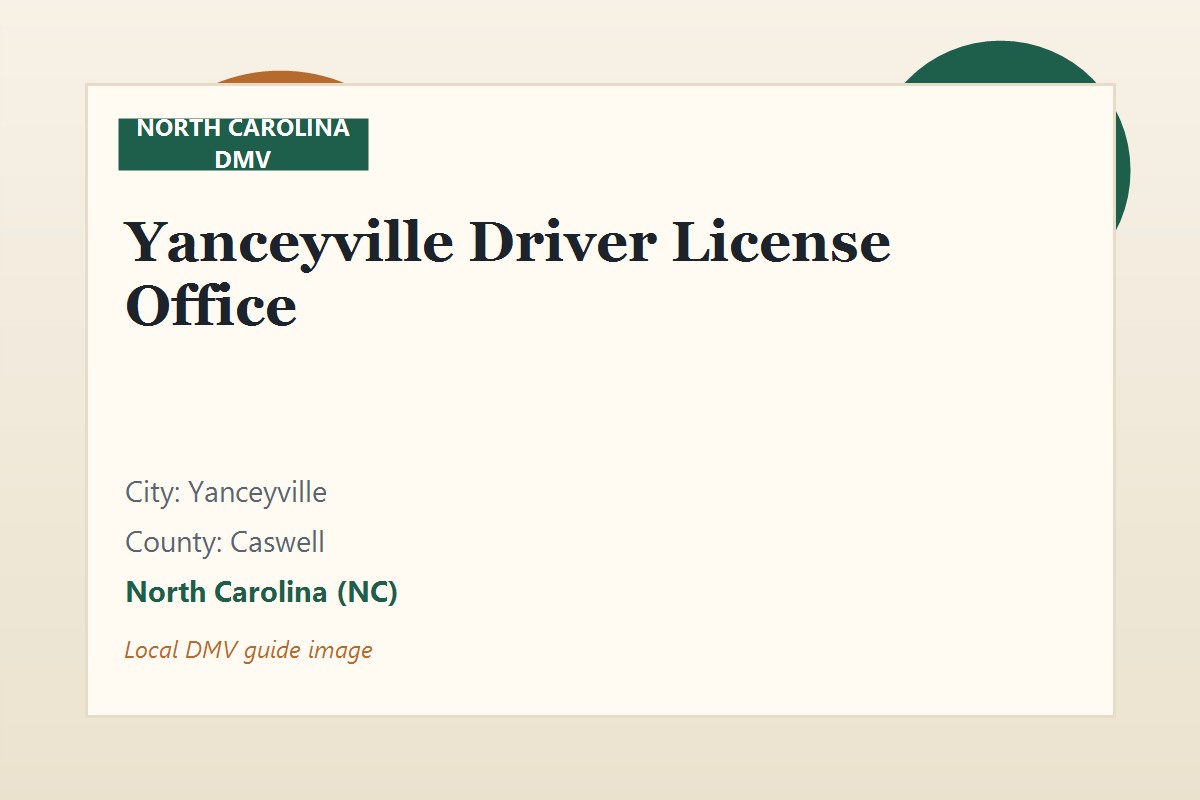 Yanceyville Driver License Office